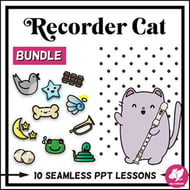 Recorder Cat: Recorder Lesson Bundle Digital Resources Thumbnail